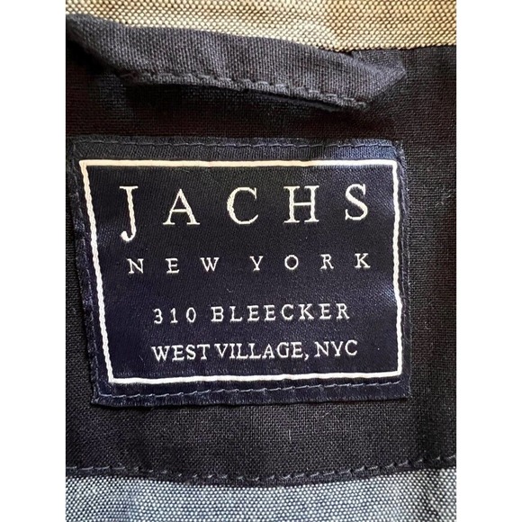 Jachs Two Button Blazer Men's M Gray Cotton Stripe Lined Pockets Notch Lapel - Picture 3 of 12